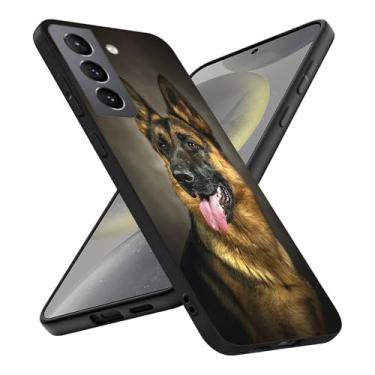 Imagem de Capa compatível com Samsung Galaxy S25 Plus, design de cão pastor alemão poderoso leal TPU macio capa protetora fina presente para mulheres, meninas, meninos e homens