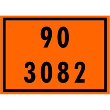 Imagem de Kit 4 Placas Numerologia Laranja Onu 90 3082 Carga Perigosa 903082 - S