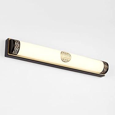 Imagem de Luminária de banheiro linear moderna LED tubo longo arandela de parede branco fosco acrílico penteadeira luzes sobre espelho, estilo japonês 18,9"/24,8" lâmpada de montagem na parede para b