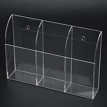 Imagem de Suporte de controle remoto, suporte para controle remoto de cama, acrílico para ar condicionado, suporte de controle remoto para TV (1 compartimento) (2 compartimentos) (3 compartimentos)