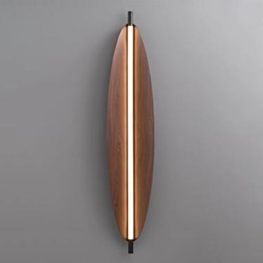 Imagem de Luminária de parede LED com folhas, luminária de parede nórdica de metal, iluminação de parede com 3 modos de cores, luzes de parede com fio para sala de estar, corredor, quarto, escadas, re