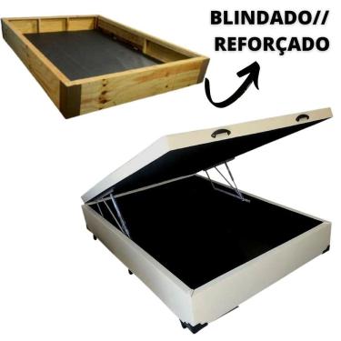 Imagem de Cama Box Baú Casal Blindada/Reforçada - 48cm de altura total