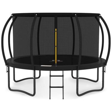 Imagem de Cama Elastica Capacidade até 150 kg com Escada e Revestimento Antiferrugem, JUMPZYLLA, Preto