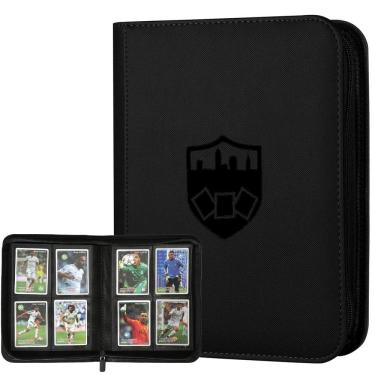 Imagem de Fichário de cartas colecionáveis GERMUN de 4 bolsos para 160 cartas (preto)