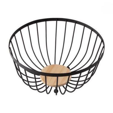 Imagem de Fruteira Aramado MDF e Ferro 25x25x12,5cm - Clink