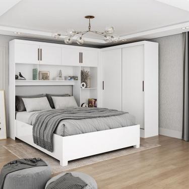 Imagem de Quarto Modulado Casal 6 Portas com Cama Belém Carioca Móveis
