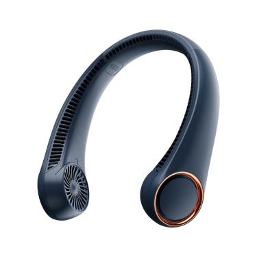 Imagem de Ventilador de pescoço Gaiatop portátil recarregável, sem usar as mãos, azul marinho