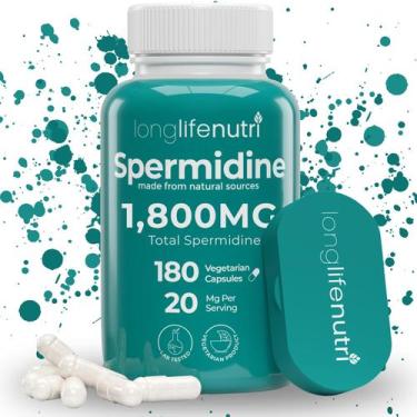 Imagem de Suplemento LongLifeNutri Spermidine 20 mg 180 cápsulas veganas