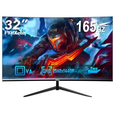 Imagem de FYHXele Monitor Gamer 32 Polegadas, QHD 2K | Curvo |165Hz |1ms | FreeSync | HDMI/DP |28...