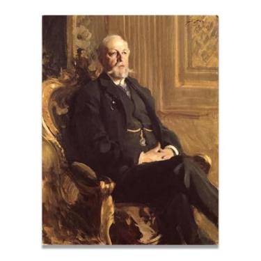 Imagem de LKXGRRSFG Sitting peacfully Anders Zorn impressões em tela - Arte de obra-prima sueca, decoração de parede serenidade de verão e coleção de galeria doméstica 50 x 65 cm