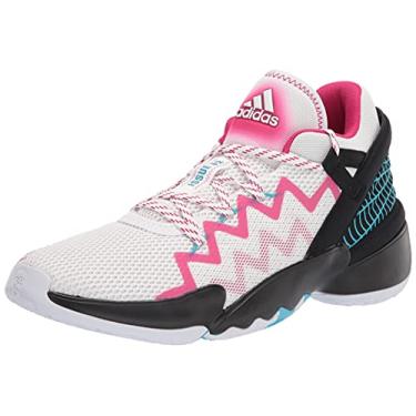 Imagem de adidas Sapato adulto unissex D.o.n. Issue 2 para quadras, Branco/Preto/Preto, 12 Women/12 Men