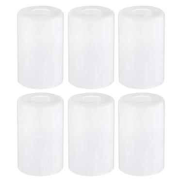 Imagem de WYNEYET Pacote Com 6 Peças De Reposição Para Abajur De Vidro Fosco Branco, Capas Para Abajur De Vidro Cilíndrico Para Luminárias, Abajures De 1-5/8 Polegadas Para Arandelas, Lustres, Luminárias Pend