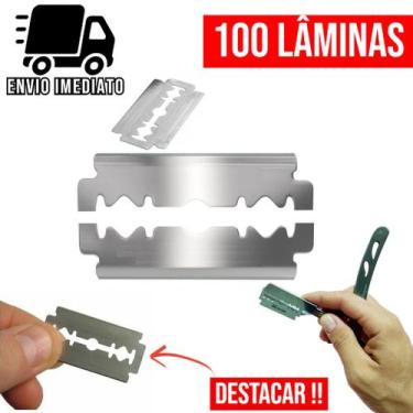 Imagem de Lâmina de Barbear Lord Inteira para Navalha Profissional Barbeiro Cabe