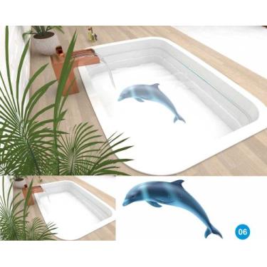 Imagem de Adesivo Para Fundo De Piscinas Com Proteção Uv - Golfinhos + selante 1