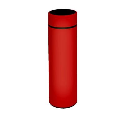 Imagem de Garrafa Térmica Inox 500ml Quente Frio Tampa Vermelho Nº16