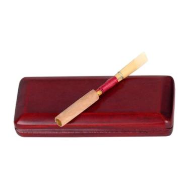 Imagem de simhoa OBOE Reeds Storage Caso Conjunto de contêiner Wind Wind Wear Wear Resistant Acessório CLARINET CABELE
