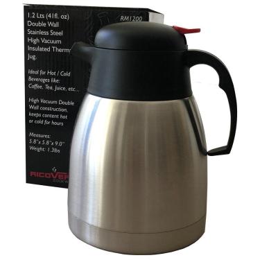 Imagem de Garrafa Térmica De Aço Com Ampola De Inox 1,2 L