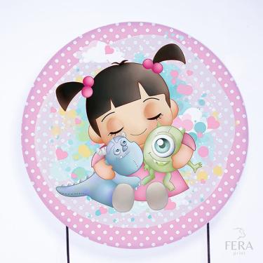 Imagem de Painel Decorativo para Festa 1,30x1,30 metros Vesti Fácil com Elástico Monstros S.A - Fera Print