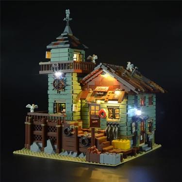 Imagem de GEAMENT Bricks Light Set for Ideas Old Fishing Store Building Blocks Model Compatible with Lego 21310 (Model Set Not Included)