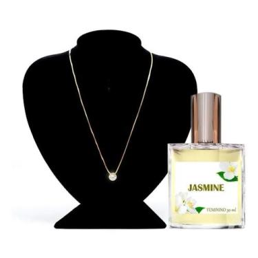 Imagem de Colar Ponto De Luz Banhado A Ouro 18K + Perfume Jasmine 30Ml - Essênci