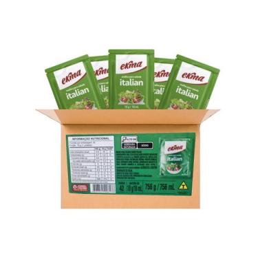 Imagem de Molho Para Salada Ekma Sachê 42x18mL - Sabores, Molho Italian