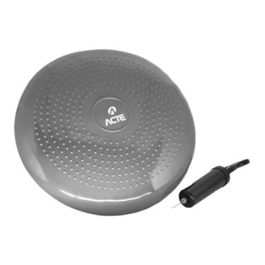 Imagem de Disco De Equilíbrio Inflável Com Bomba de Ar Inclusa, Ideal Para Yoga, Academia, Musculação, Pilates, Fisioterapia, Exercícios Funcionais Cor Cinza