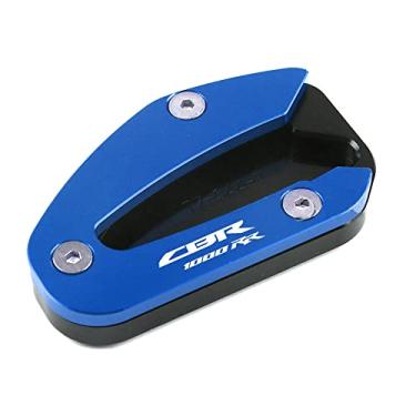 Imagem de Acc-Creativity Suporte de pé de motocicleta com ampliador lateral para placa de extensão compatível com Honda CBR1000RR 2017-2021 (azul)