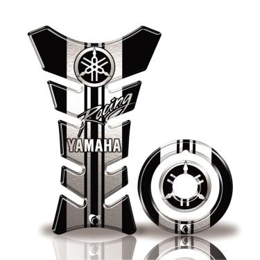 Imagem de Adesivo Protetor Tanque Moto Yamaha Racing Factor 125/150 Ano +2016 Preto Preto