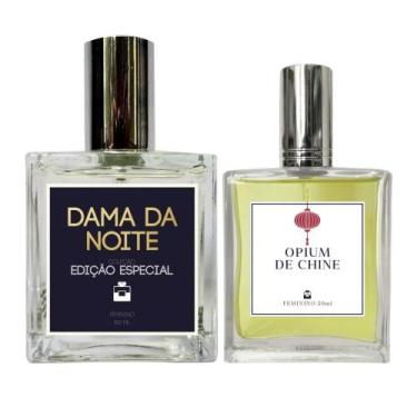 Imagem de Kit Perfume Fem. Dama da Noite 100ml + Opium de Chine 50ml - Essência 