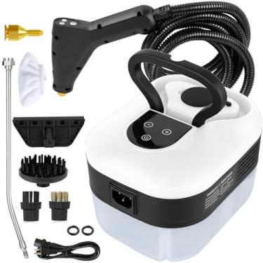 Imagem de HCCTWOOW Limpadores A Vapor Portáteis De 1200 Ml, Limpador Pressurizado Multissuperfícies Com 5 Acessórios, Para Estofados, Pisos Carros, Sujeira Janelas, Graxa, Rejunte E Azulejos (Branco - Ml)