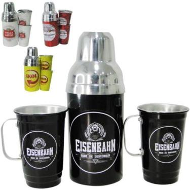 Imagem de Garrafa Caneca Aluminio Termico Adesivado Sortido 3 Peca 600 - Alumibo