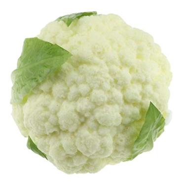 Imagem de Gresorth 1 Peça Pu Decoração De Brócolis Artificial Vegetal Cozinha Casa Comida Brinquedo Fotografia Adereços - Branco