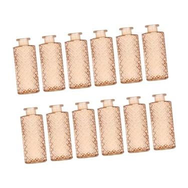 Imagem de Generic Conjunto de 12 Vasos de Vidro para Flores, Recipientes Decorativos para Exibição em Casa, Marrom, Tamanho real