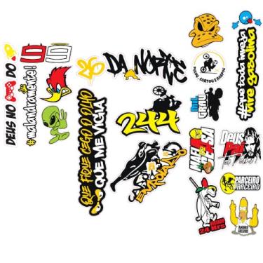 Imagem de Cartela de Adesivos Decorativos para Moto, Designs Personalizados, Recorte Preciso