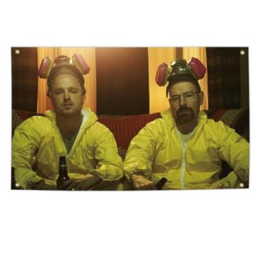 Imagem de Yerchic Breaking Bad Flag Walter White Banner 0,9 x 1,5 m Bandeira de poliéster para sala de garagem homem caverna