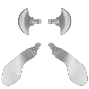 Imagem de 4 Pcs Metal Back Paddles for PS5 Edge Controller, Replacement Paddles for PS5 Edge Controller Rear Grip Parts,Interchangeable Metal Rear Button for PS5 DualSense Edge Controller(Silver)