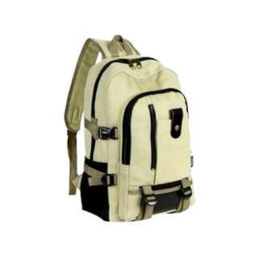Imagem de Mochila Lona Unisex Casual Escola Trabalho QL096 - Kingleen, Bege