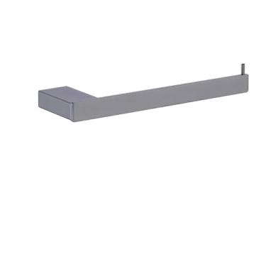 Imagem de Conjunto de acessórios para banheiro cinza – Toalheiro de aço inoxidável SUS304, suporte para papel higiênico, prateleira de canto, 5 peças, anel de toalha