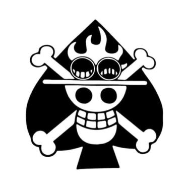 Imagem de Anime Pirata Esqueleto Vinil Decalque Adesivo De Carro Desenho Animado