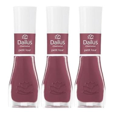 Imagem de Kit 3 Esmalte Dailus Color Cor Petit Four com 8ml