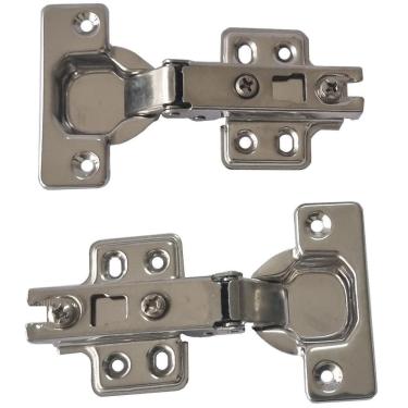 Imagem de 2Pçs Dobradiça Para Armário Aço Inox Caneco 35Mm Reto