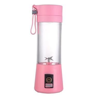 Imagem de Mini Liquidificador Portátil Shake 6 Laminas + Cabo USB(Rosa)