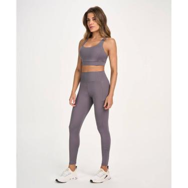 Imagem de Calça Legging Feminina Recortes Alto Giro Academia Treino