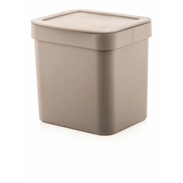 Imagem de Lixeira Trium Bege 4,7 Litros com Tampa - Marca OU cozinha