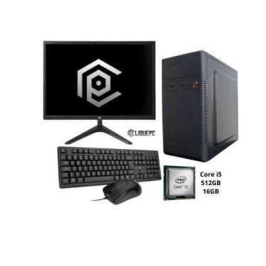 Imagem de Computador Completo Clique PC Intel Core I5, 16GB RAM, SSD 512GB, Moni