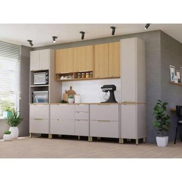 Imagem de Cozinha Completa 6 Peças Com Tampo Lumina Luciane Móveis Cinammon/Frei