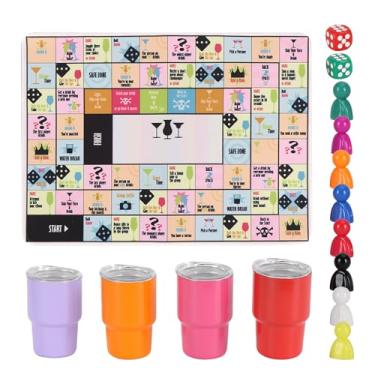 Imagem de BOMBAXCEIBA Drinking Games for Adults Party-Drink Up Board Game-Adult Board Games for Game Night with 4pc 3oz Mini Tumbler Shot Glass (Age 21 Up21,Players 2-8)