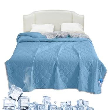 Imagem de Manta de Arrefecimento - Edredão Termorregulador para Descanso no Verão | Cobertor Dupla Face Fresco Suores Noturnos Utilização em Casa Quarto Sala Acampamento Viagem