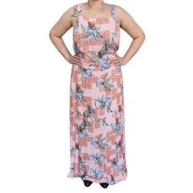 Imagem de Vestido Alça Longo Estampado Mel e Canela Plus Size-Feminino