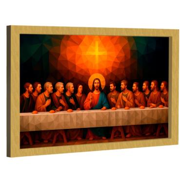 Imagem de Quadro Decorativo Santa Ceia Geométrica
